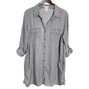 Philosophy Light Gray Shirt Dress
